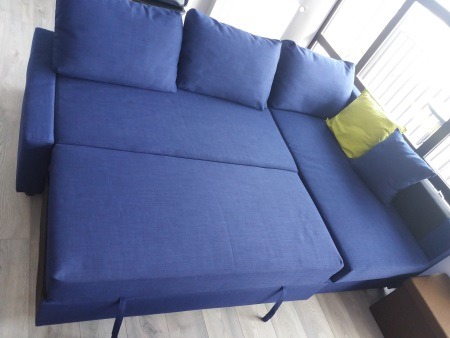 Синий угловой диван После